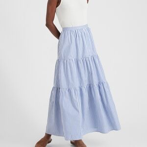 Banana Republic Factory Striped Tiered Maxi Skirt Sz XS